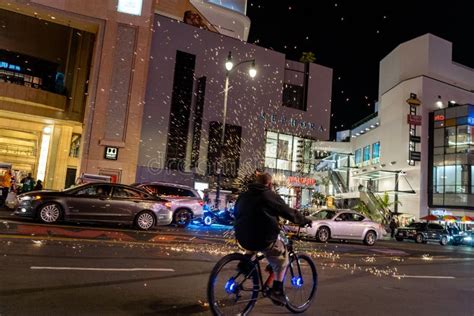 Hollywood Boulevard Nightlife, in the Best Light. Editorial Stock Photo ...