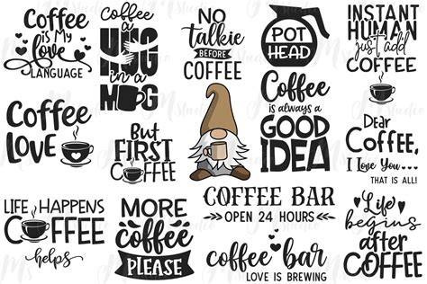 Coffee Quotes Svg Bundle Coffee Svg Love Iced Coffe Mug - Etsy