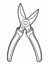 Pruning Shears Secateurs coloring Book Pages For Children And Adults  sketch template