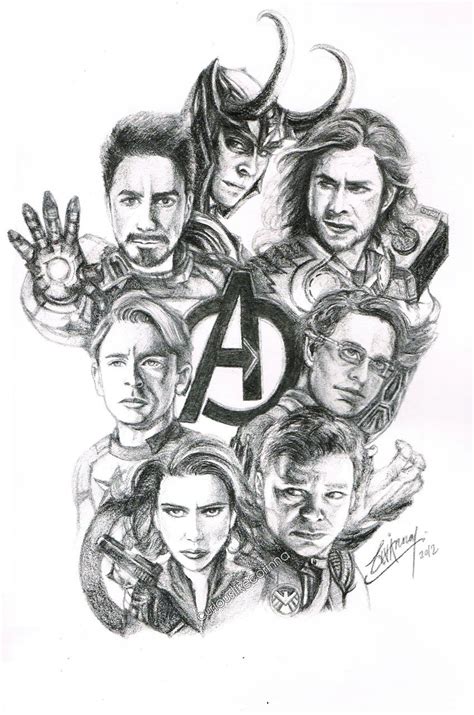 AVENGERS ASSEMBLE Pencil Drawing | ubicaciondepersonas.cdmx.gob.mx