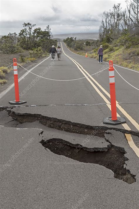 2018 Kilauea volcano eruption damage, Hawaii, - Stock Image - C044/3131 - Science Photo Library