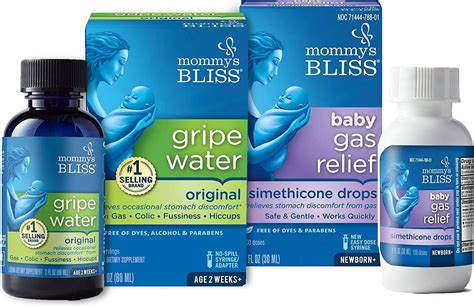 Mommy's Bliss Gripe Water & Baby Gas Relief Drops Combo Pack, Relieves ...