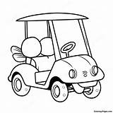 Cute Cartoon Golf Cart Coloring Page  Pagescom sketch template