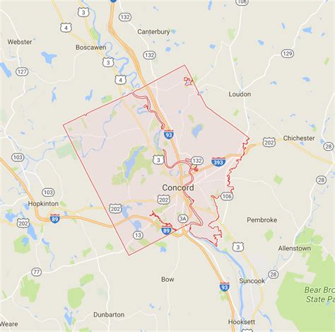 Map of Concord New Hampshire | Unlimited Power Solutions, LLC