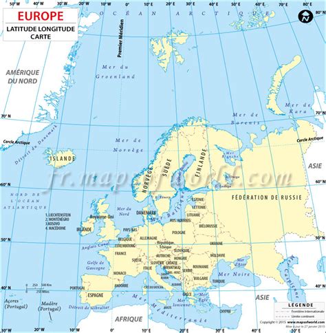 Europe Map With Latitude Lines