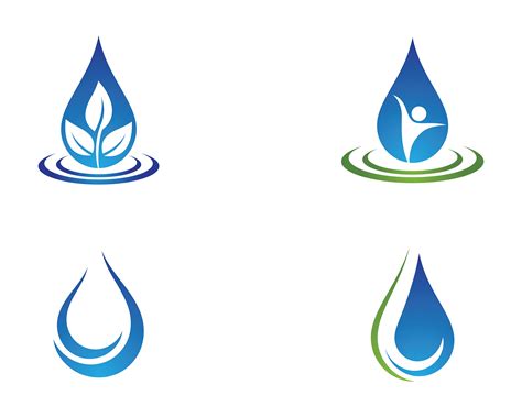 Water Drop Logo Icon Set 1236315 Vector Art at Vecteezy