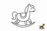Coloring Rocking Horse For Kids Graphic By Custodestudio · Creative Fabrica sketch template