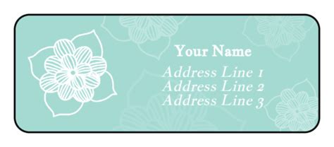 Sketched Floral Address Label - OnlineLabels