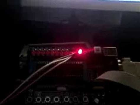 Testing of serial communication between C# application an atmega32 on testboard - YouTube