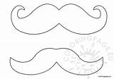 Mustache Template – Coloring Page sketch template