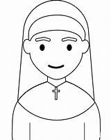 Nun coloring page  ColouringPages sketch template