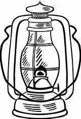 Camping Lantern Coloring Page sketch template