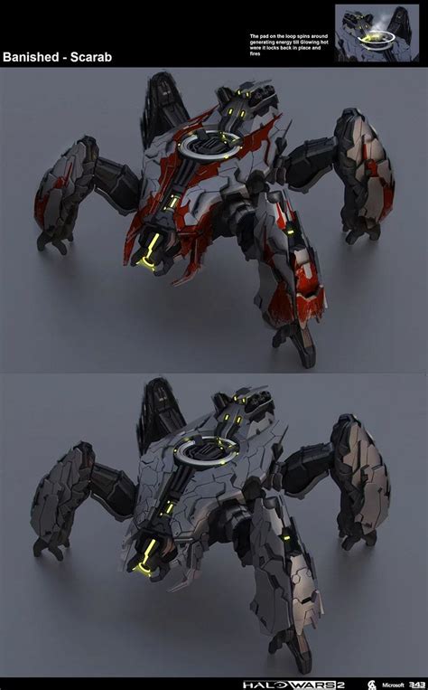 ArtStation - Halo Wars 2 Scarab, Kai Du🍉 | Combat art, Halo armor, Robots concept