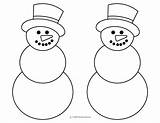 Snowman Hat Template Coloring Pages  Nation sketch template