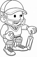 Cute Boy Plays Cricket coloring Page  Download Print Or Color Online sketch template