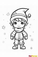 11 Free Printable Christmas Elf Coloring Pages For Kids In 2023  Cute sketch template