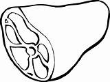 Ham Black And White Clipart sketch template