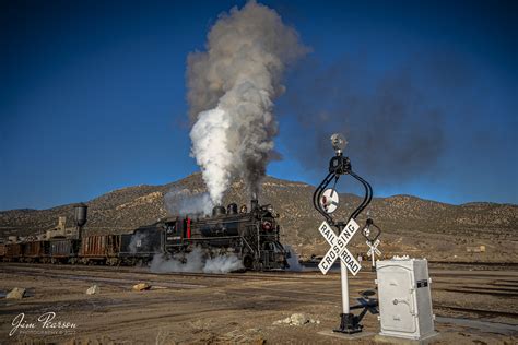 Nevada Northern Railway steam locomotive 93 passing the wigwag signals at Ely, NV – Jim Pearson ...