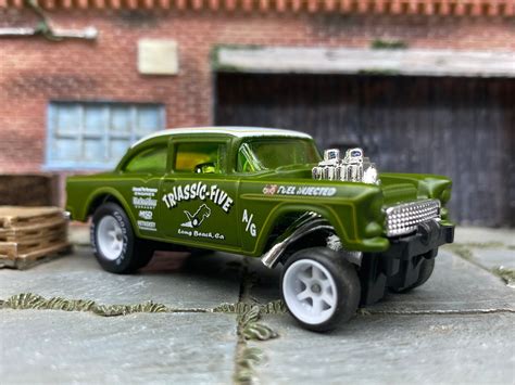 Custom Hot Wheels 1955 Chevy Gasser Drag Car Green - Etsy