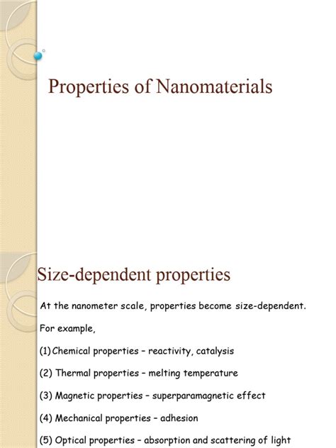 Properties of Nanomaterials | PDF | Deformation (Engineering ...