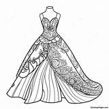 Sparkly Barbie Dress Coloring Page  Pagescom sketch template