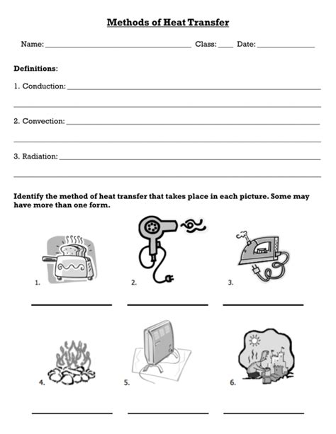 Worksheet Methods Of Heat Transfer — db-excel.com