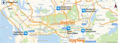 List of railway stations in Shenzhen, map, guides