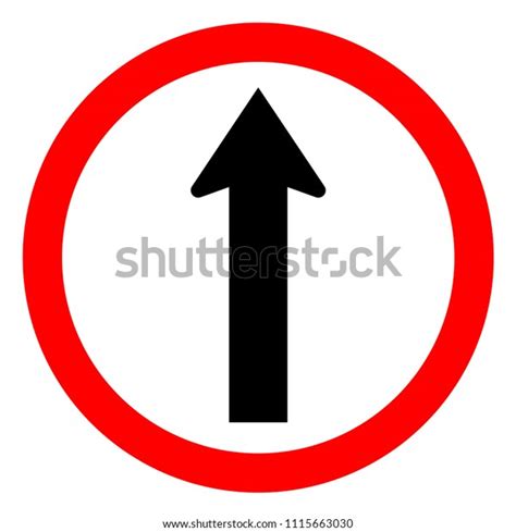 Go Straight Traffic Sign Isolated On Stock Illustration 1115663030 ...