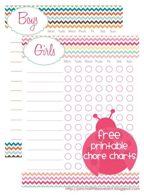 Pinch A Little Save-A-Lot: Free Printable: Kids Chore Charts Free Printable Chore Charts, Chore ...