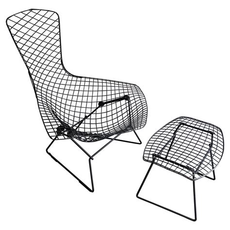 Bird Lounge Chair and Ottoman by Harry Bertoia for Knoll at 1stDibs