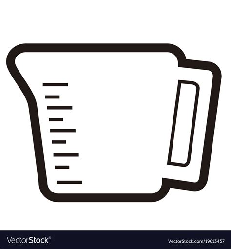 Measuring cup icon Royalty Free Vector Image - VectorStock