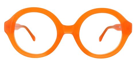 Clara Round Prescription Glasses - Orange | Women's Eyeglasses | Payne ...