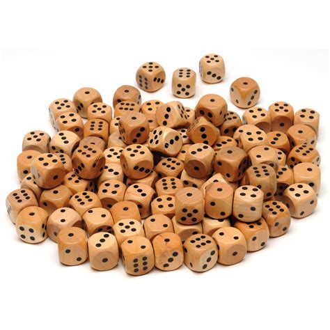 Wooden Dice with Rounded Corners – 100 Pack – Wood Expressions