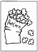 50 Popcorn Coloring Pages  ColoringPagesOnlycom sketch template