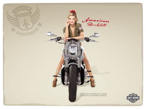 Marisa Miller Harley Davidson Poster