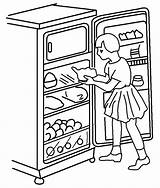 Fridge Coloring Page Coloring Pages sketch template