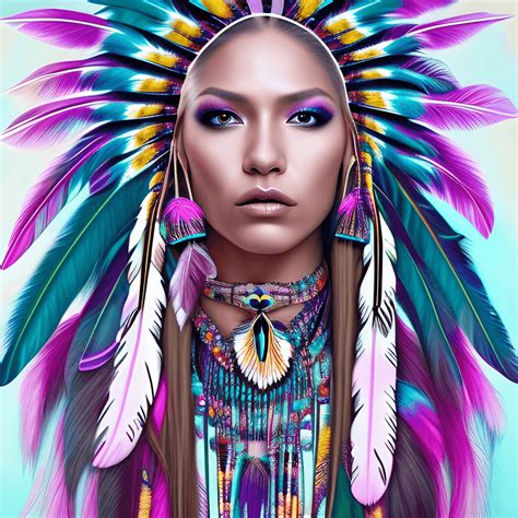 Native American Indian Woman Graphic · Creative Fabrica