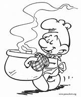 The Smurfs  Baker Smurf coloring Page sketch template