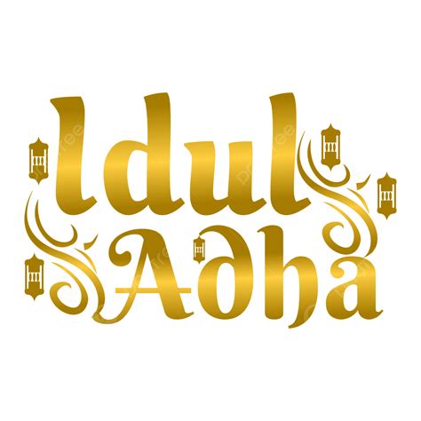 Idul Adha Vector Design Images, Lettering Gold Idul Adha, Idul Adha ...