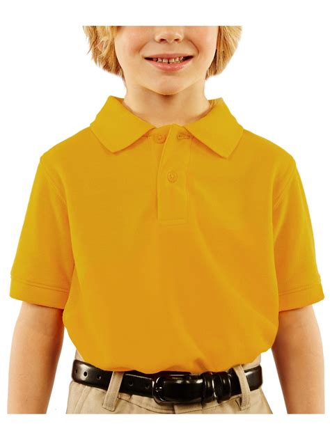 George Boys School Uniform Short Sleeve Pique Polo Shirt (Little Boys ...