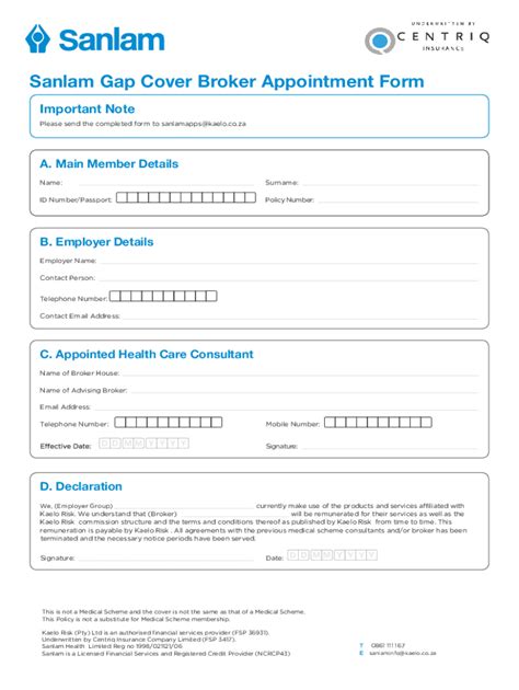 Fillable Online Sanlam Gap Cover Claim form Fax Email Print - pdfFiller