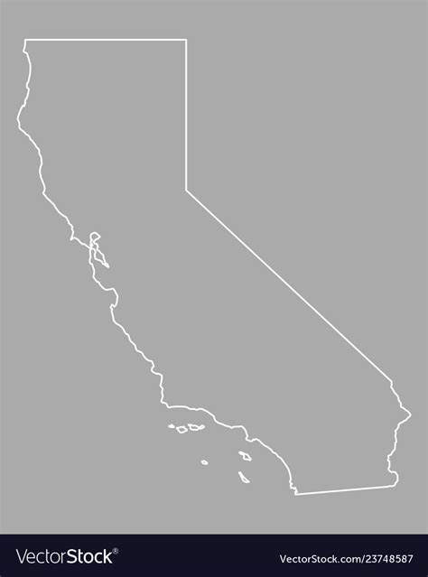 Map of california Royalty Free Vector Image - VectorStock