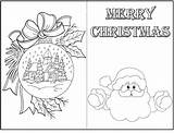 Christmas Coloring Cards  Free Printable sketch template