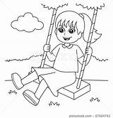 Swings Coloring Page sketch template