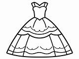 Adorable Ball Gown Dress Coloring  Page sketch template
