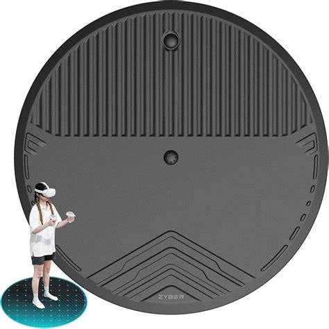 ZYBER VR Mat Compatible with Oculus Quest 2 Accessories, 39.4" Round Anti Fatigue Mat for Meta ...