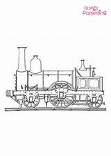 Easy Printable Train Coloring Pages For Kids sketch template