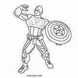 Captain America Coloring Pages Free Printable PDF sketch template