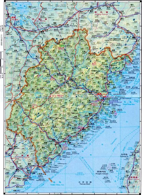 Map of Fujian - Maps of Fujian, China