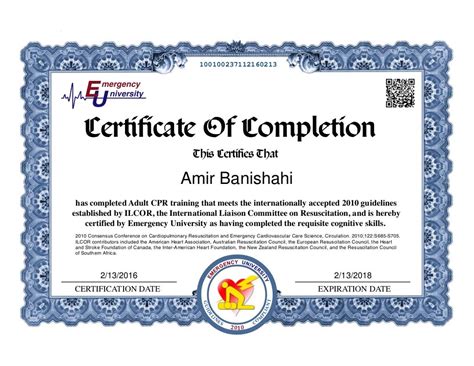 Adult CPR Certificate